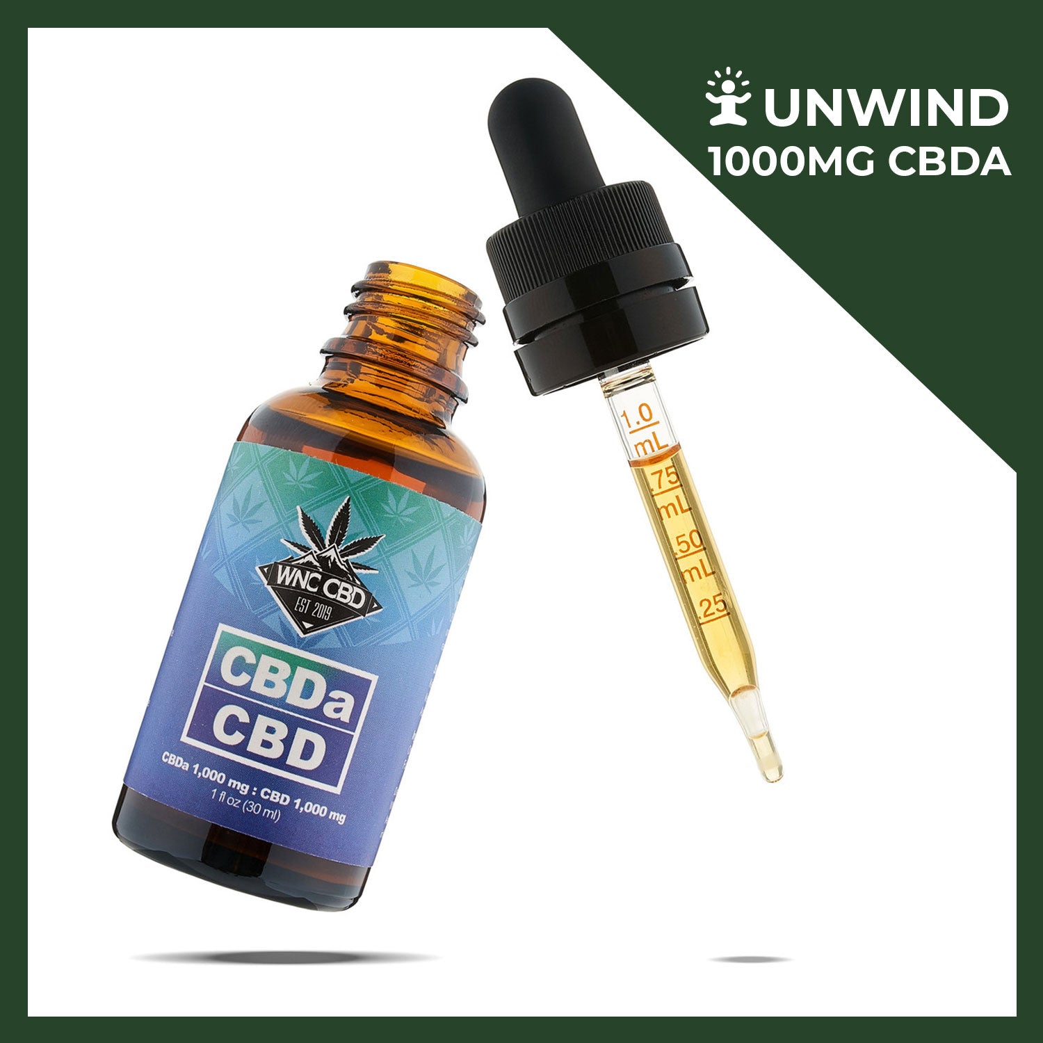 1000mg CBDa : 1000mg CBD Oil Tincture