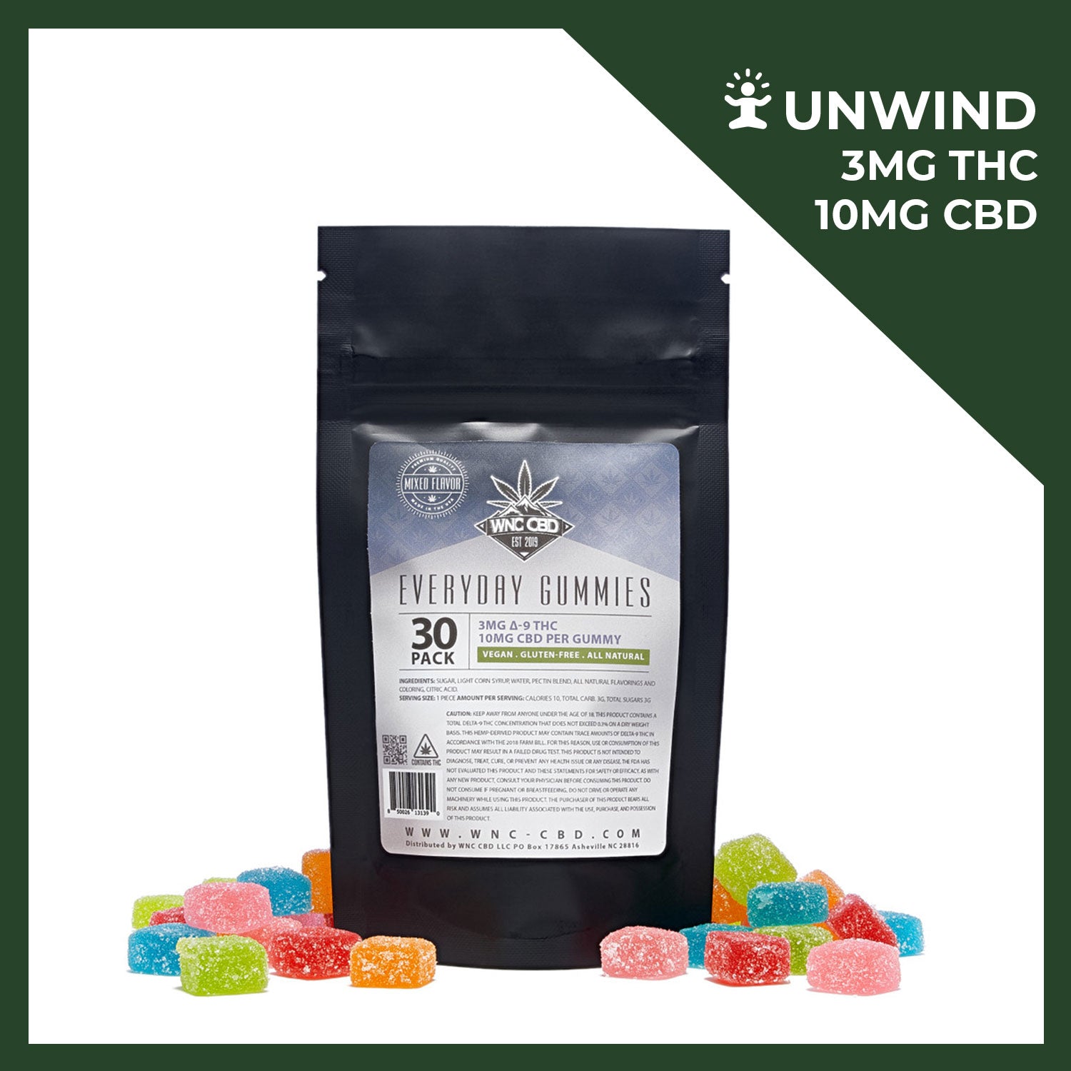 Everyday Low-Dose Δ9 THC and CBD Gummies 30ct